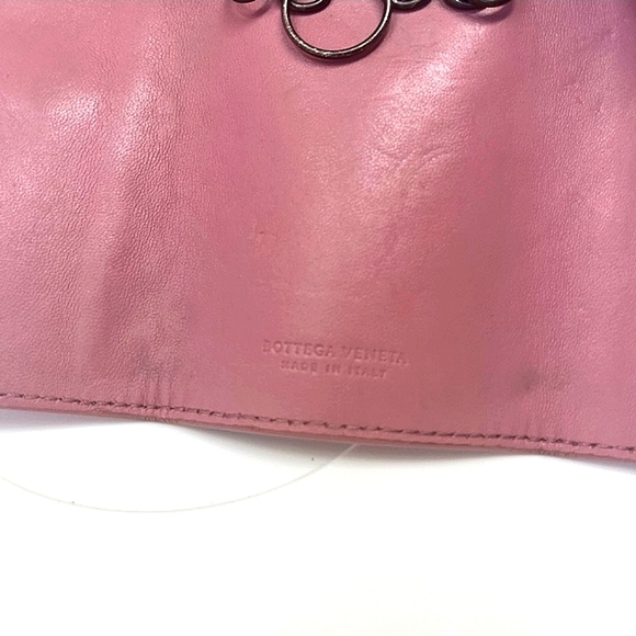 AUTHENTIC BOTTEGA VENETA MAUVE LEATHER KEY HOLDER  EUC - Picture 4 of 6